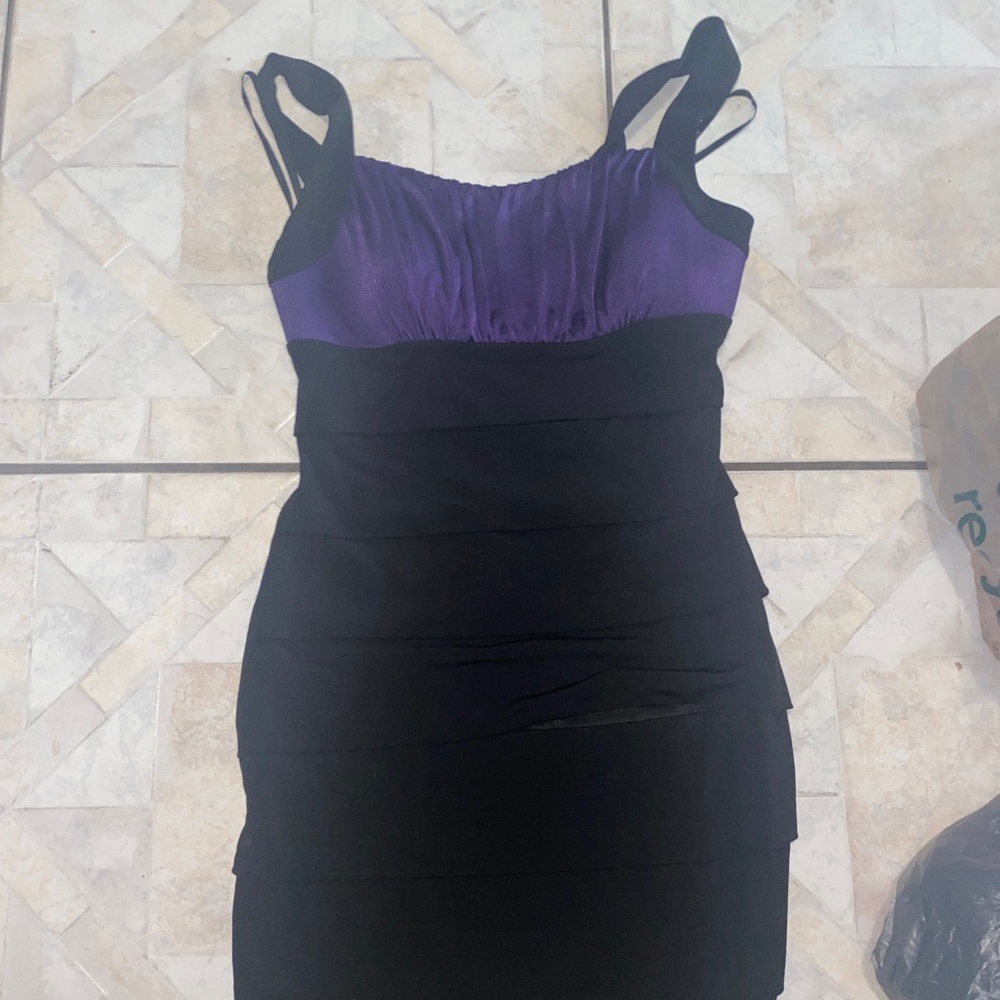 Black and purple dress